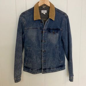 Only & Sons lined jean jacket with corduroy collar size L